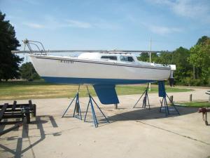 Catalina 22 Fin Keel, On Jack Stands For Maintenance
