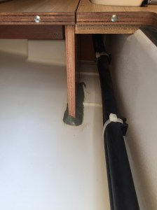 Jeanneau Sun Odyssey 349 Systems, Bilge, View Aft Beneath Galley Sole