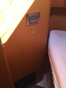 Jeanneau Sun Odyssey 44DS Forward Cabin, View to Port, Climate Control